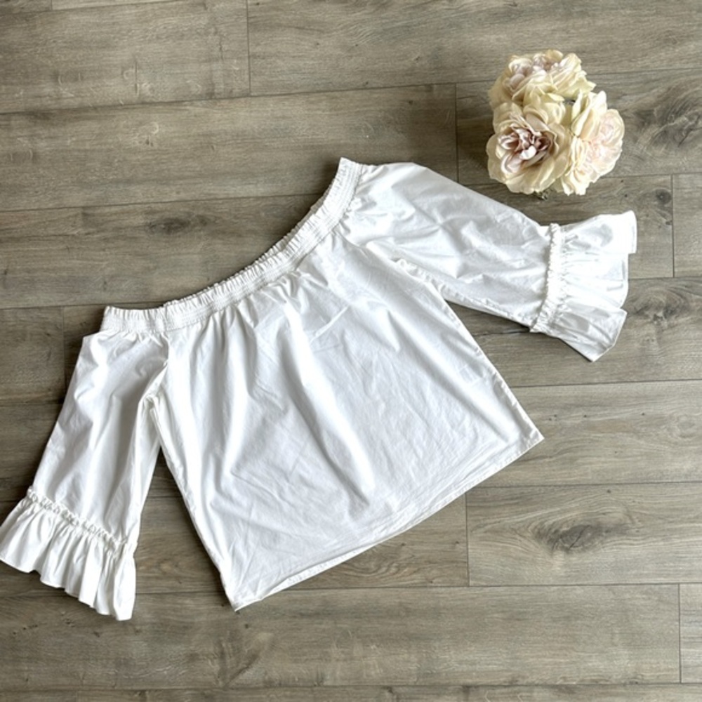 BANANA REPUBLIC WOMEN'S OFF THE SHOULDER BLOUSE‎ | SZ M